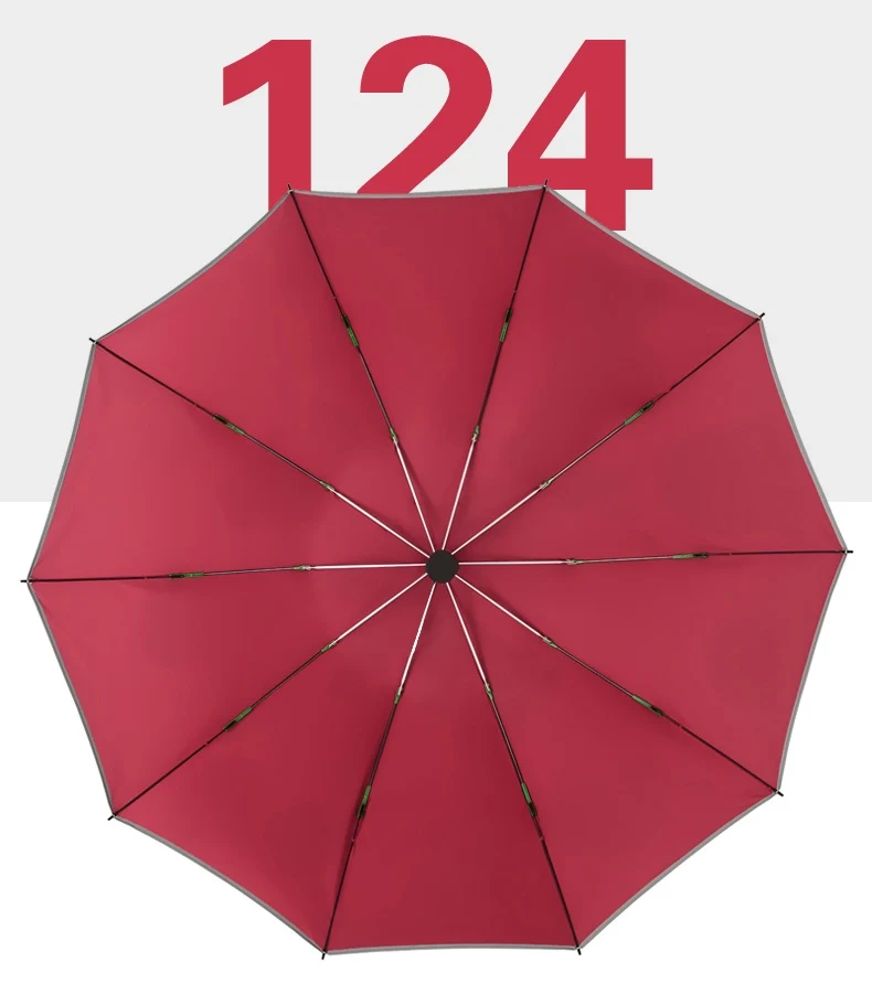 Invert Performance Golf-Size Folding Umbrella | 124cm Canopy | Auto Open & Close | Reflective Trim