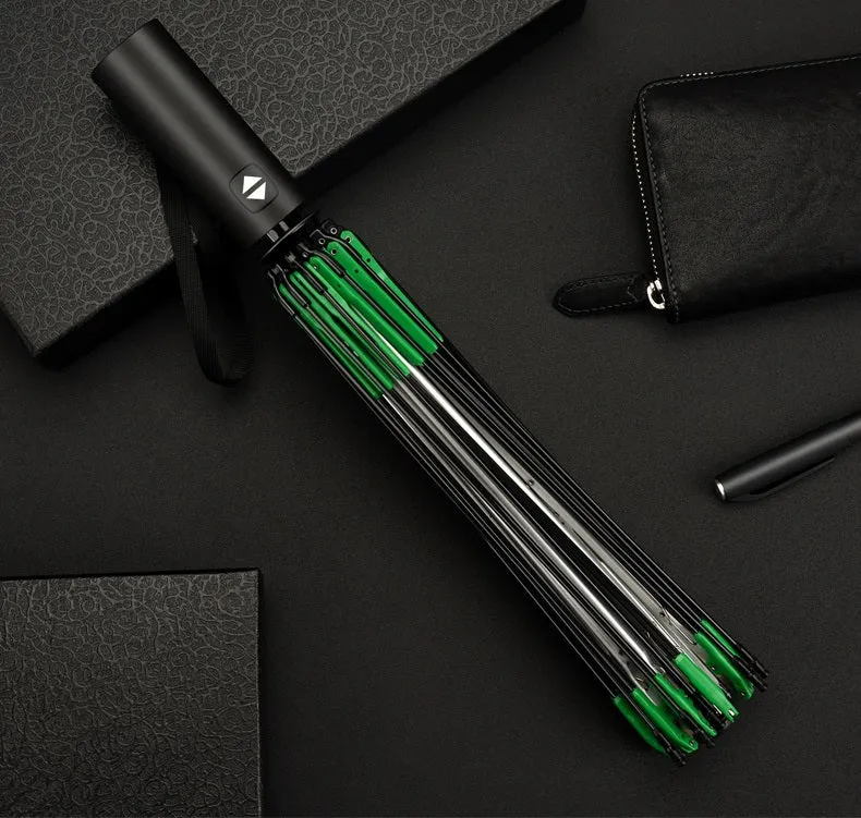 Invert Performance Golf-Size Folding Umbrella | 124cm Canopy | Auto Open & Close | Reflective Trim