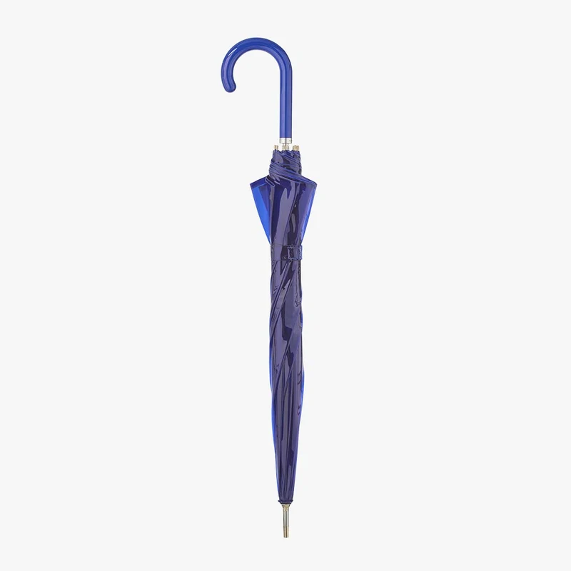 Clear Coloured Automatic Walking Umbrella | Transparent Canopy | Windproof | Colour-Match Handle | 90cm
