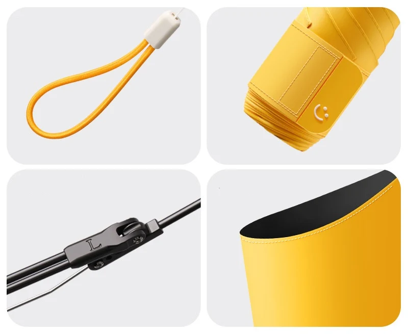 UW UPF 50+ Mini Compact Travel Umbrella | Pocket Size 17cm | Sun & Rain | Just 230g