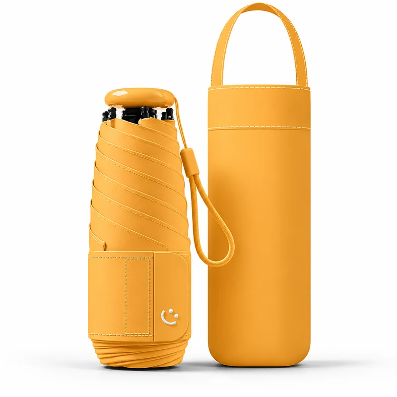UW UPF 50+ Mini Compact Travel Umbrella | Pocket Size 17cm | Sun & Rain | Just 230g