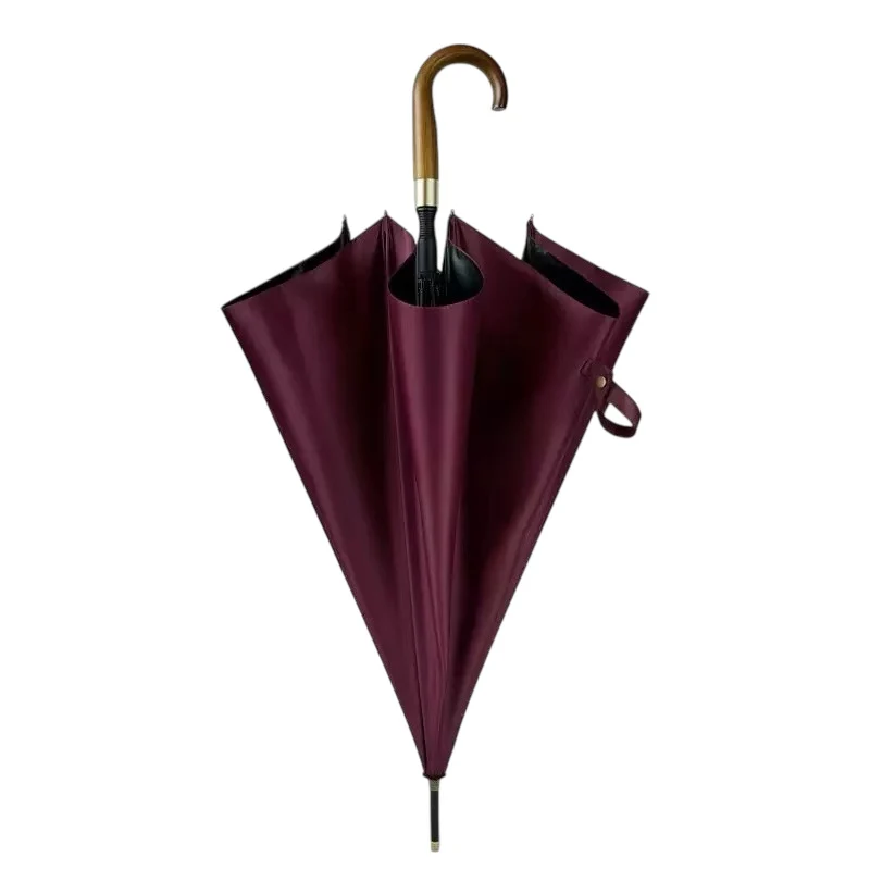 Gentry Fibreglass Auto City Golf Umbrella | Wood Hook Handle | Oversize 120cm Canopy