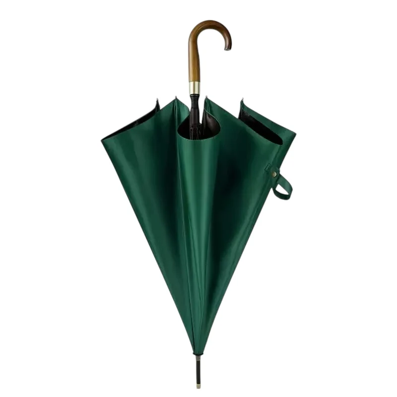 Gentry Fibreglass Auto City Golf Umbrella | Wood Hook Handle | Oversize 120cm Canopy