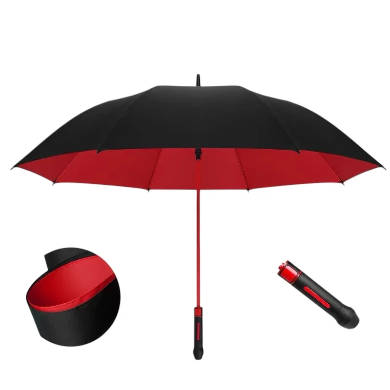 F-SPORT Fibreglass Auto Windproof Golf Umbrella | Double Canopy | 132cm | Wind Resistant