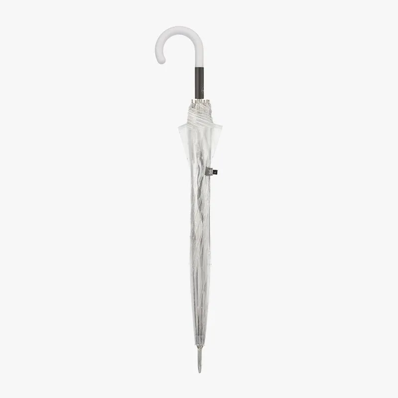 Clear Automatic Walking Umbrella - Mini Stars | Transparent PVC | Windproof | 99cm Canopy