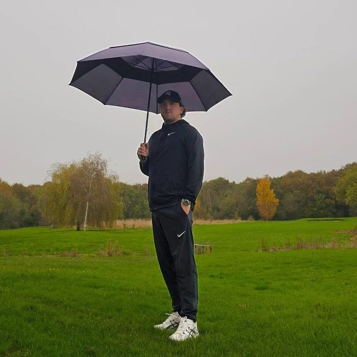 Fulton Executive Golf Umbrella - Dark Navy | Windproof Vented Canopy | 132cm Coverage