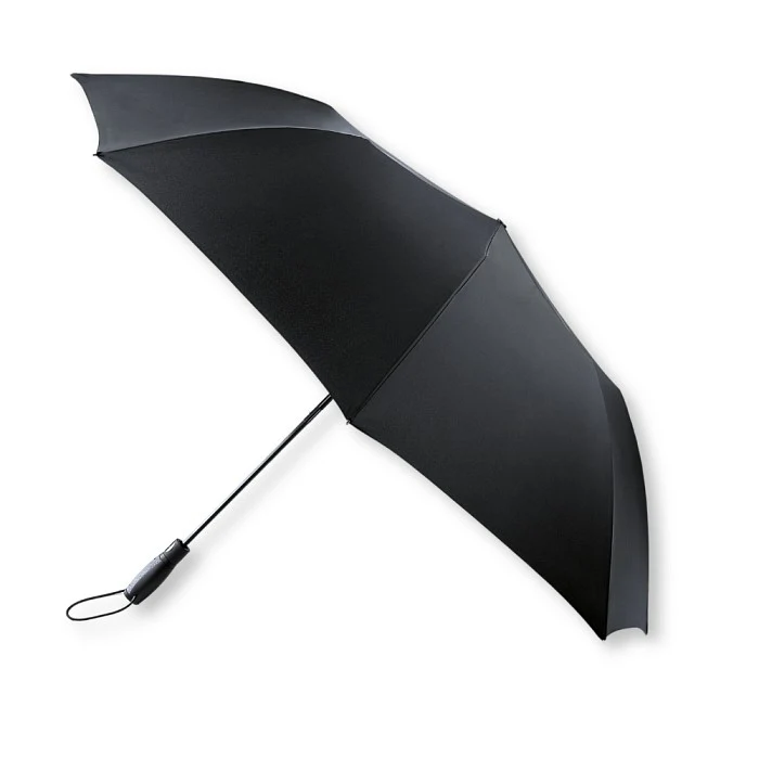 Fulton Windbreaker Golf Folding Umbrella - Black | 124cm Supersize Canopy | Storm Resistant