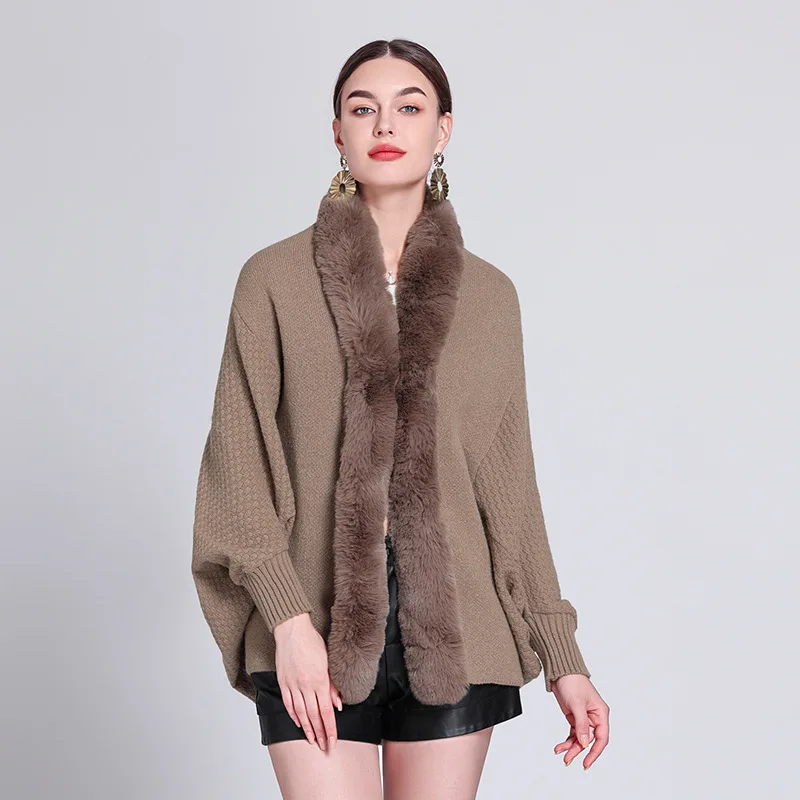 Pull Poncho Femme avec Manches