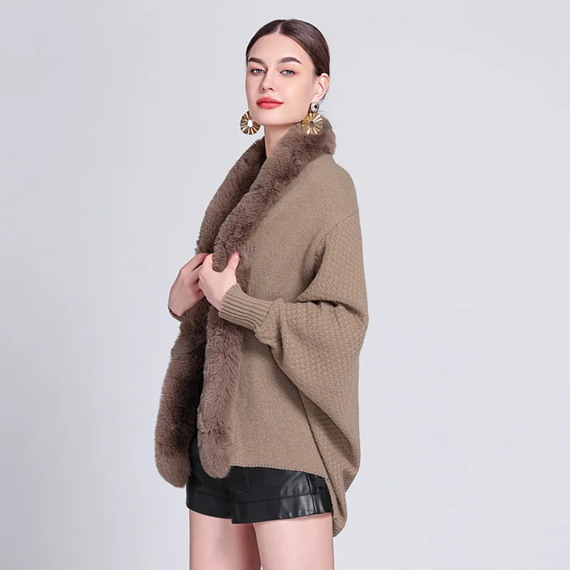 Pull Poncho Femme avec Manches