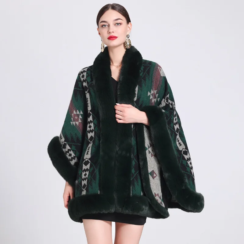 Poncho Femme Motif Ethnique