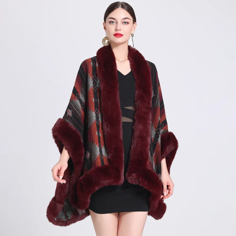 Poncho Femme Motif Ethnique