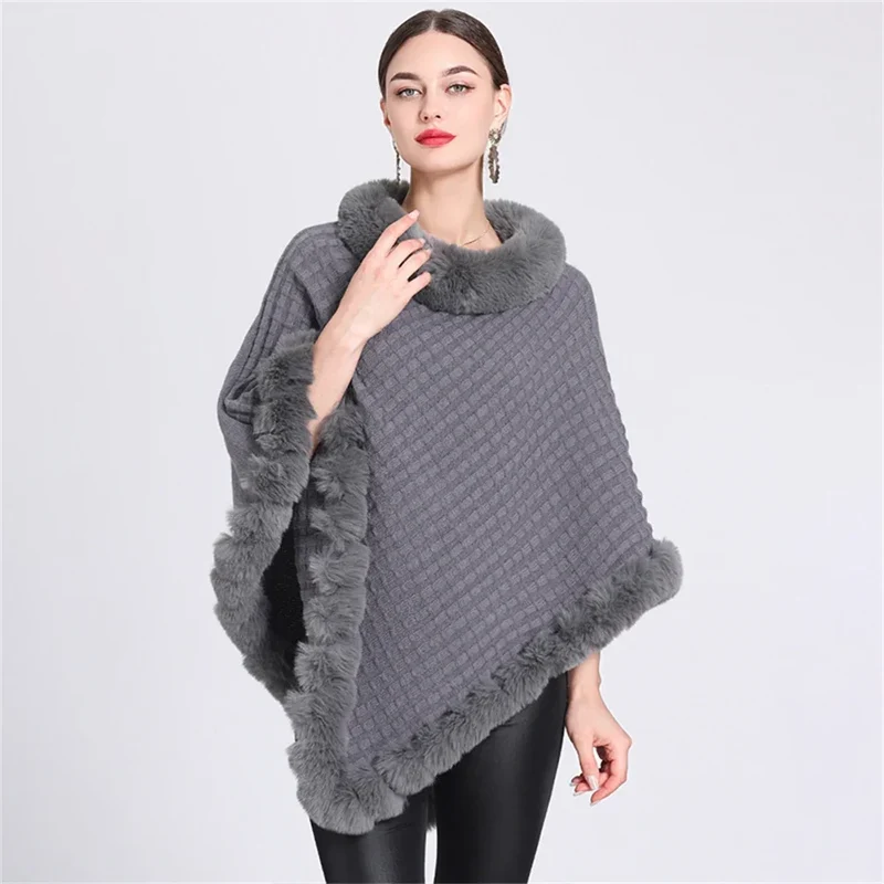 Poncho Femme Tricot