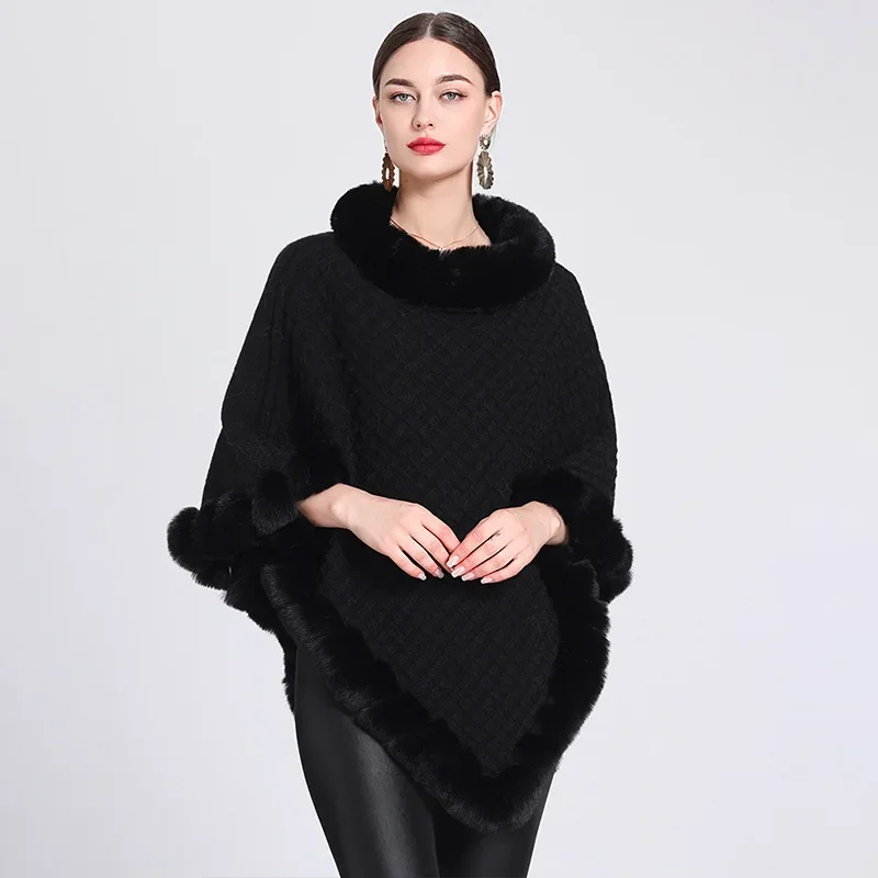 Poncho Femme Tricot