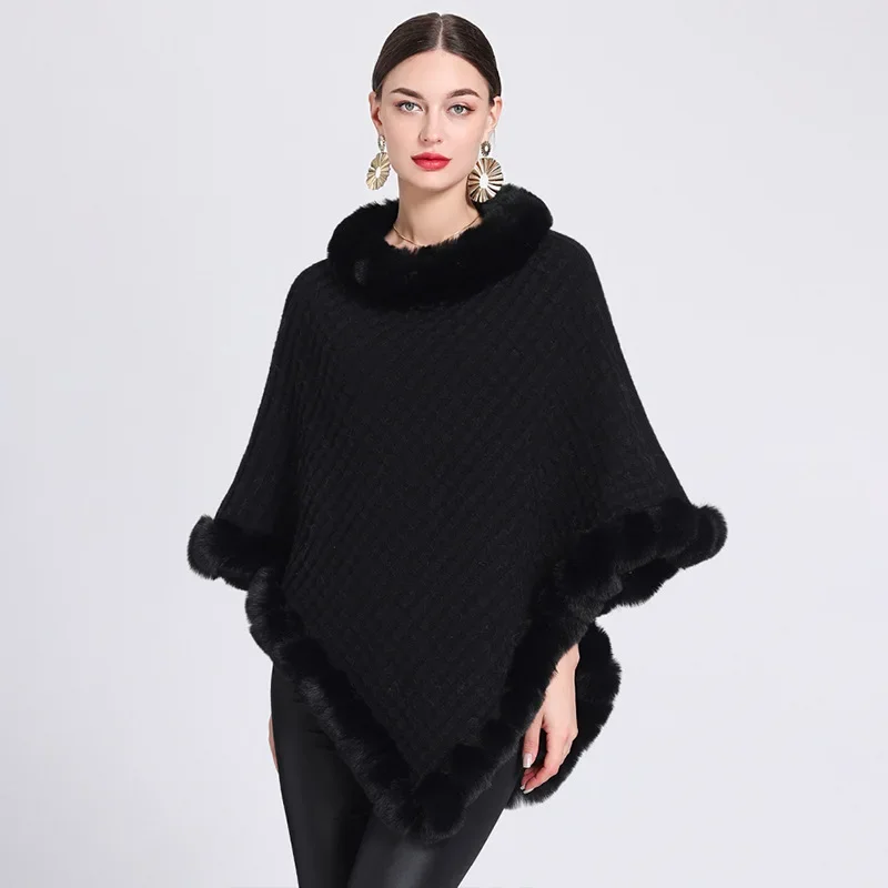 Poncho Femme Tricot