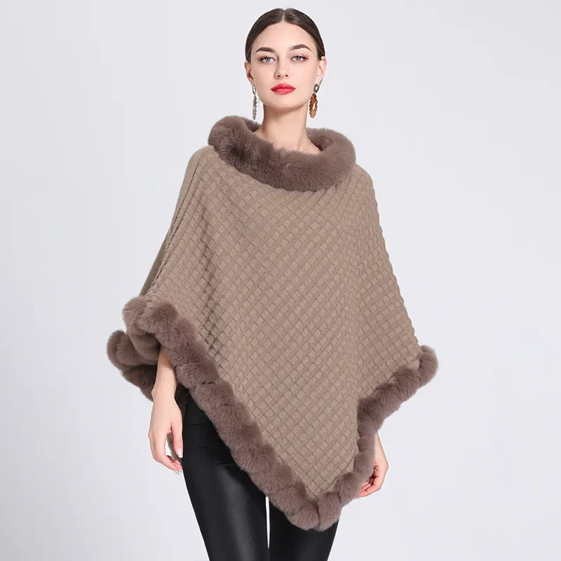 Poncho Femme Tricot