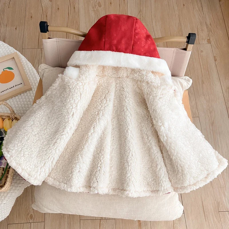 Poncho Bébé Fille Rouge