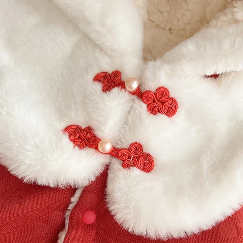 Poncho Bébé Fille Rouge
