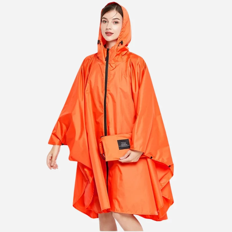 Cape Pluie Orange Femme