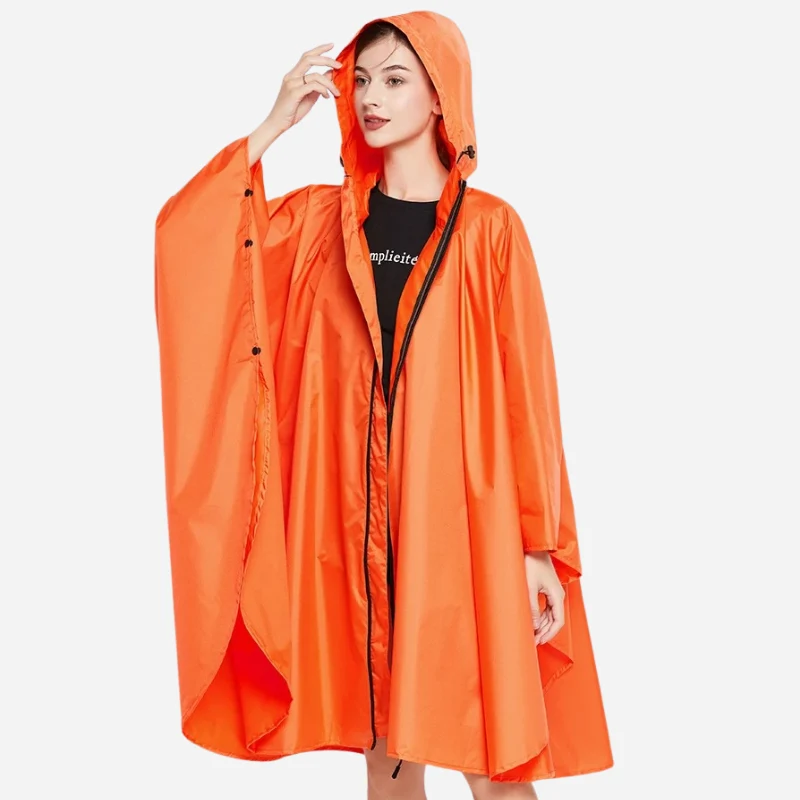 Cape Pluie Orange Femme