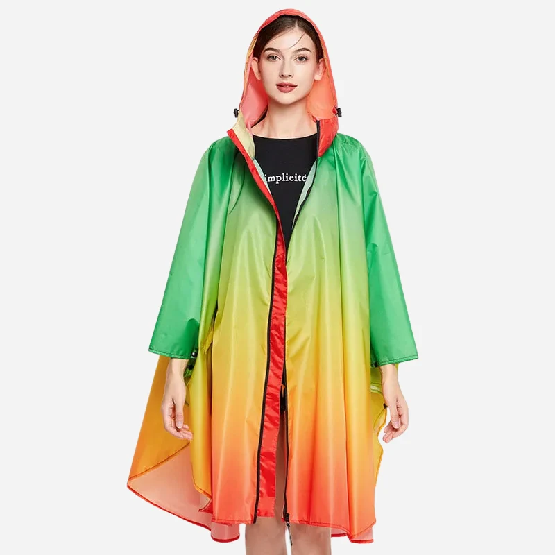 Poncho Pluie Tricolore Femme