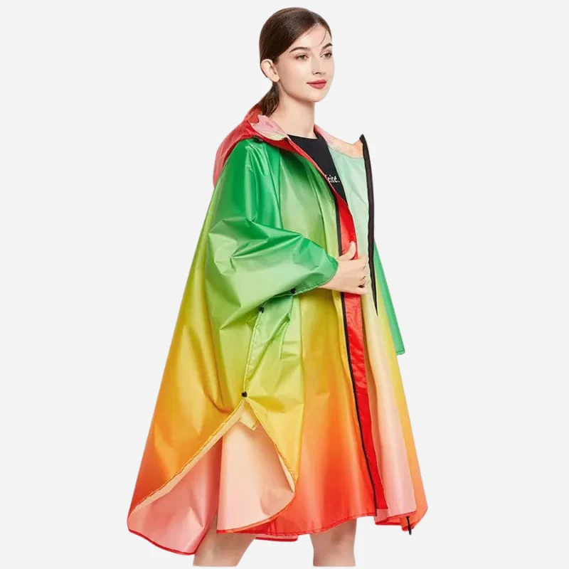 Poncho Pluie Tricolore Femme
