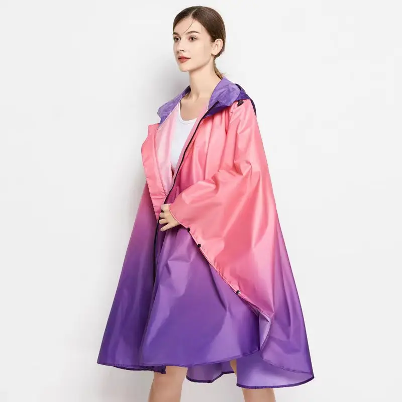Poncho Pluie Tricolore Femme