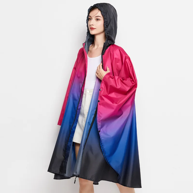 Poncho Pluie Tricolore Femme