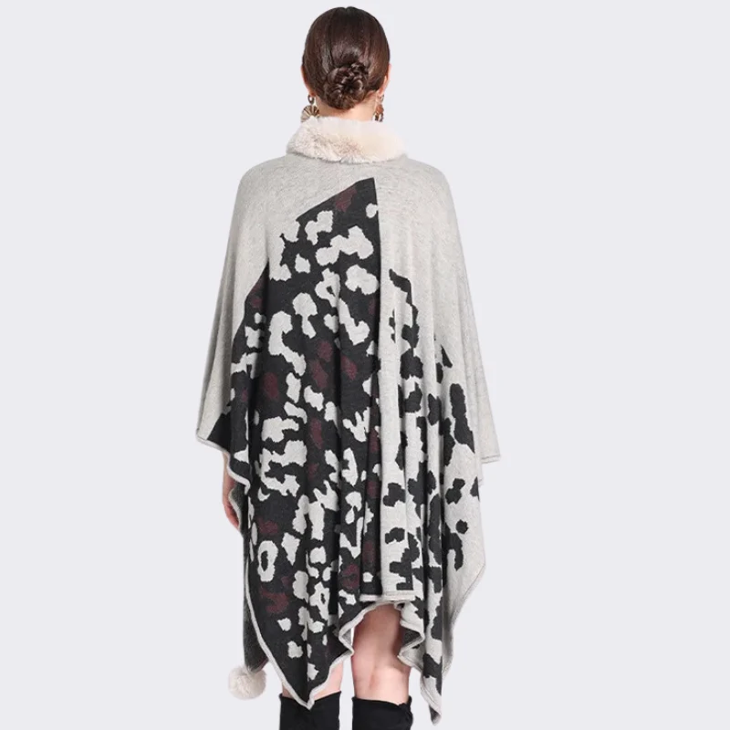 Poncho Femme Léopard