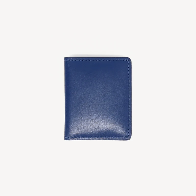 Cadre photo ovale en veau pour 2 personnes - Bleu
