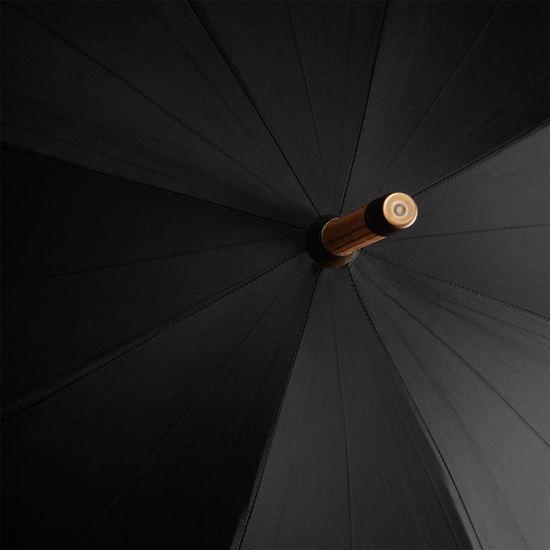 Parapluie en noyer pour femme - Noir