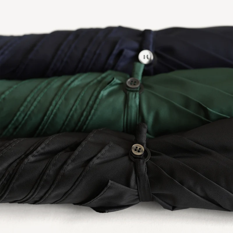 Parapluie pour homme en châtaignier poli - Noir