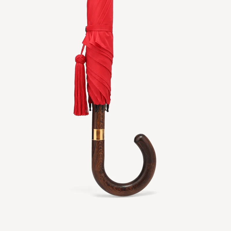 Parapluie en chêne en édition limitée - Écarlate (avec pompon)