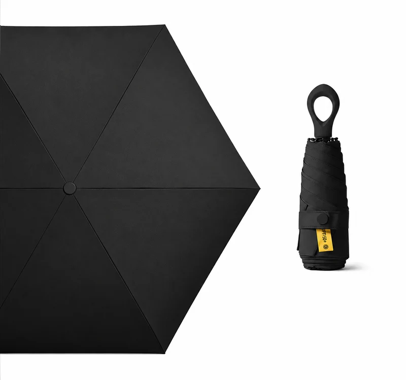 UW UPF 50+ Compact Travel Umbrella - Loop Hook | Sun & Rain Protection | 93cm Canopy | 185g