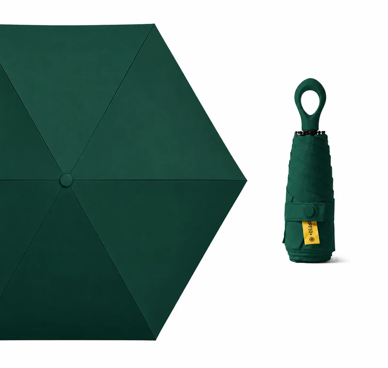 UW UPF 50+ Compact Travel Umbrella - Loop Hook | Sun & Rain Protection | 93cm Canopy | 185g