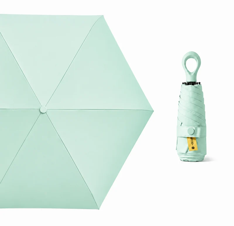 UW UPF 50+ Compact Travel Umbrella - Loop Hook | Sun & Rain Protection | 93cm Canopy | 185g