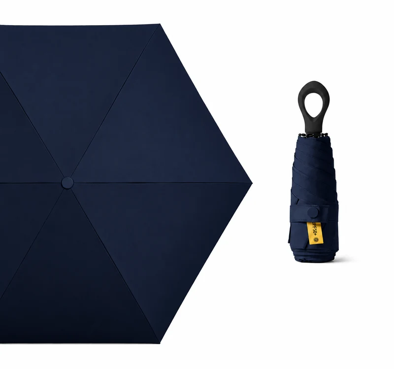 UW UPF 50+ Compact Travel Umbrella - Loop Hook | Sun & Rain Protection | 93cm Canopy | 185g