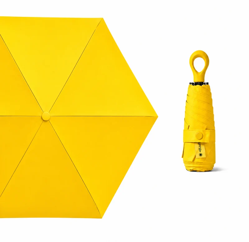 UW UPF 50+ Compact Travel Umbrella - Loop Hook | Sun & Rain Protection | 93cm Canopy | 185g