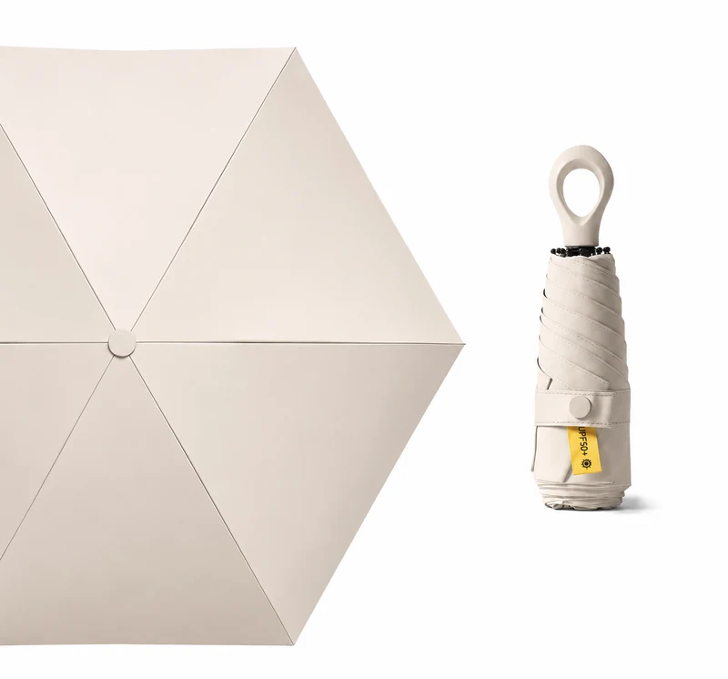 UW UPF 50+ Compact Travel Umbrella - Loop Hook | Sun & Rain Protection | 93cm Canopy | 185g