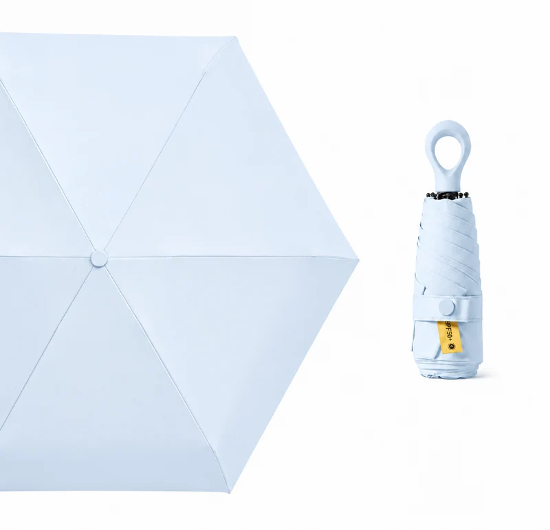 UW UPF 50+ Compact Travel Umbrella - Loop Hook | Sun & Rain Protection | 93cm Canopy | 185g
