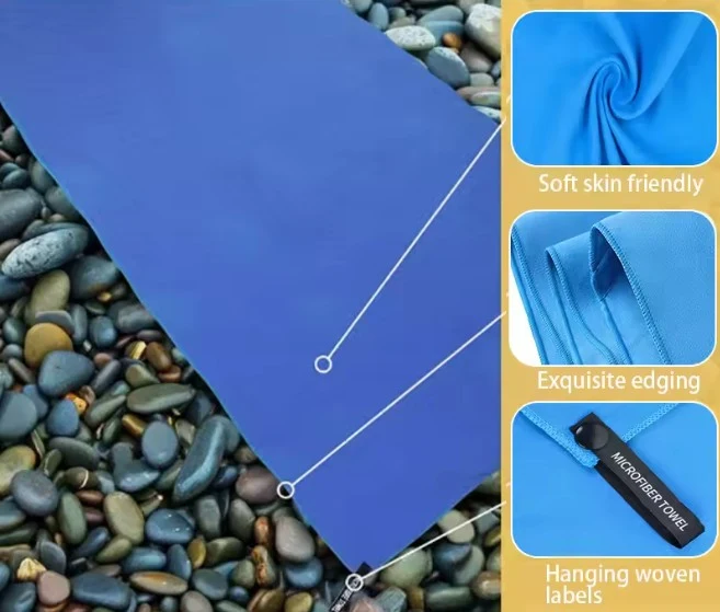 Compact Quick-Drying Microfibre Beach Towel | 80x160cm | Super Absorbent | Machine Washable