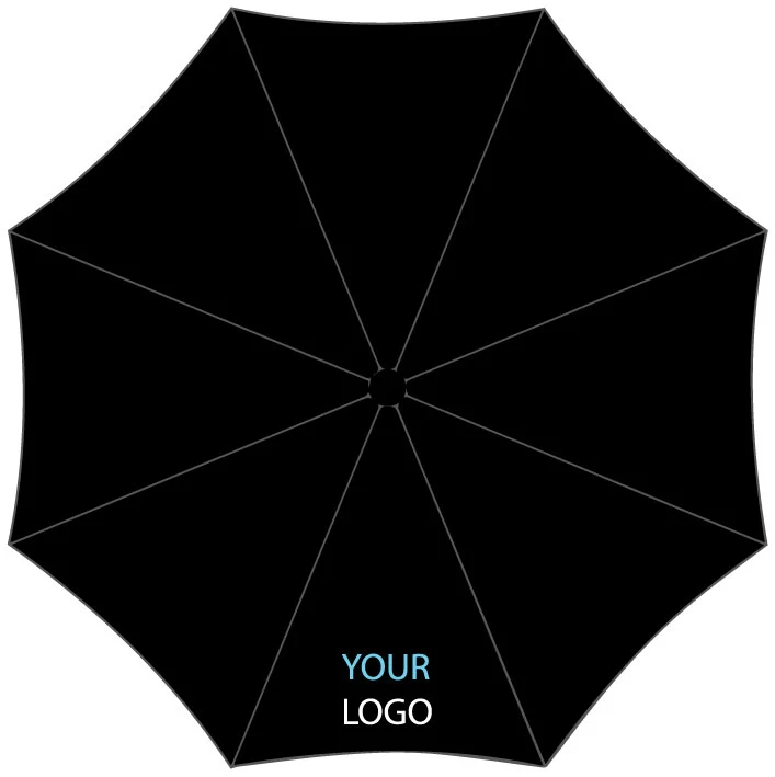 Auto O&C Folding Umbrella - Black | Windproof | Custom Print from 25pcs | 98cm Canopy | 300g