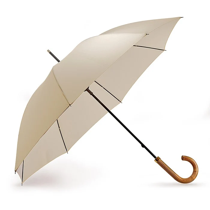 Fulton Commissioner Elm Wood Walking Umbrella - Ivory Cream | Wedding Umbrella | Italian Wood Handle
