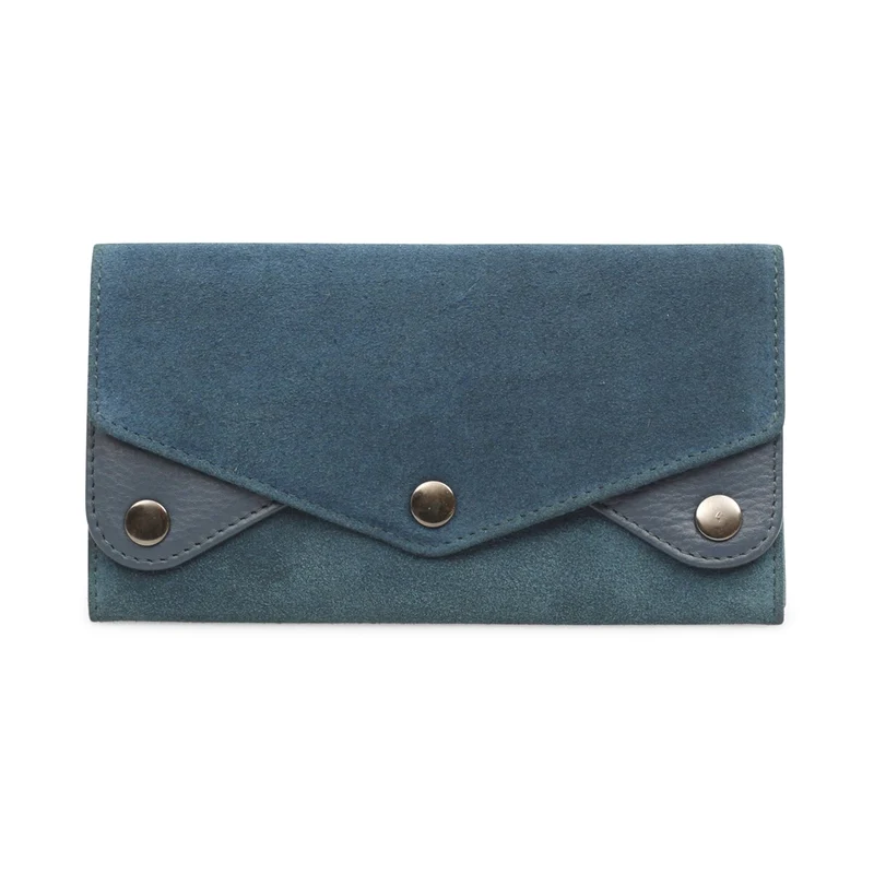 Markberg 'Marga' Teal Suede Purse