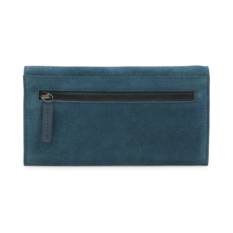 Markberg 'Marga' Teal Suede Purse