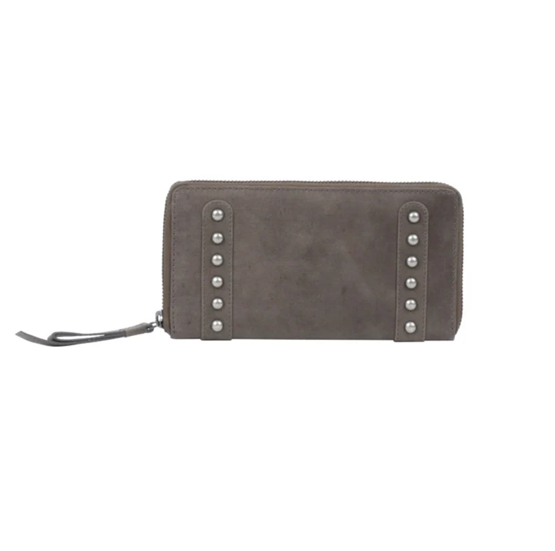 Markberg 'Eva' Vintage Studded Leather Purse - Earth