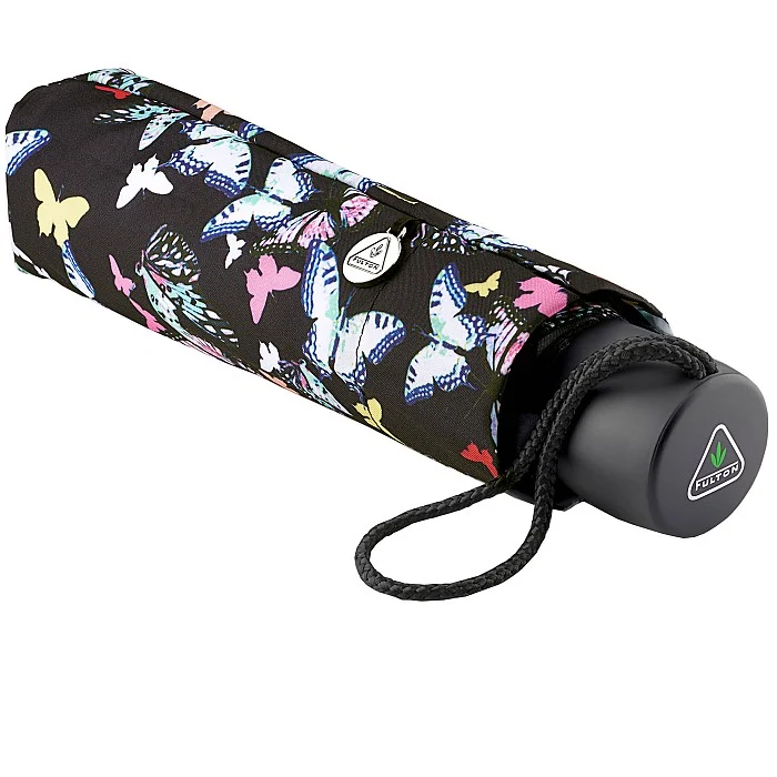Fulton Minilite Folding Umbrella - Butterfly Burst | Compact Handbag Size | Wind Resistant