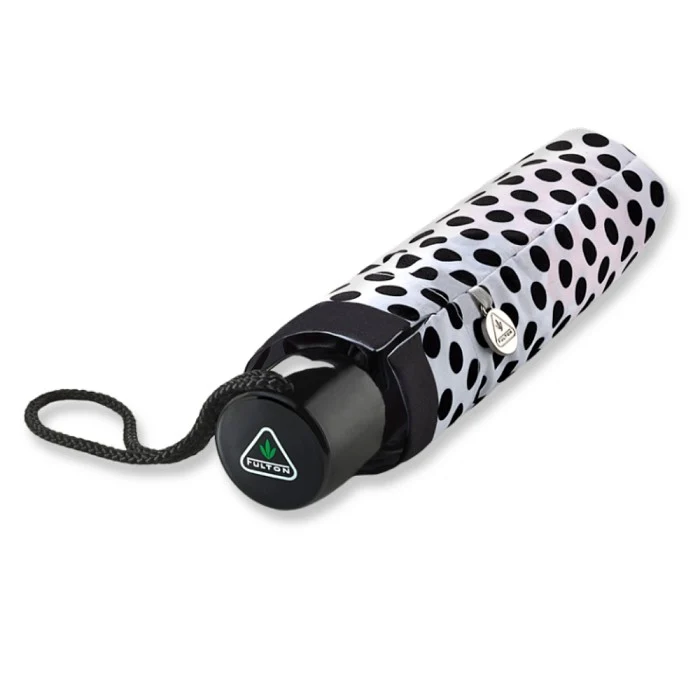 Fulton Minilite Folding Umbrella - Love Hearts Spot | Compact Handbag Size | Wind Resistant