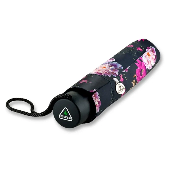 Fulton Minilite Folding Umbrella - Delicate Floral | Compact Handbag Size | Wind Resistant