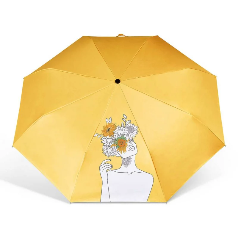 National Gallery x Fulton Minilite UV Umbrella - Van Gogh Sunflowers | UPF 50+ Art Print | Compact