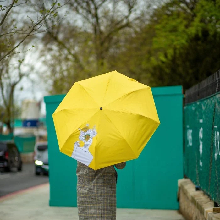 National Gallery x Fulton Minilite UV Umbrella - Van Gogh Sunflowers | UPF 50+ Art Print | Compact
